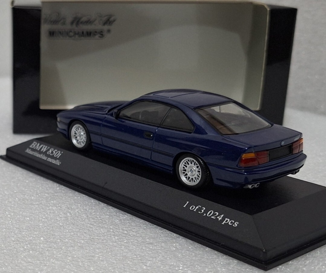 BMW 8-Series 850i Coupe (E31) 1991 Blue Met 1:43 Minichamps