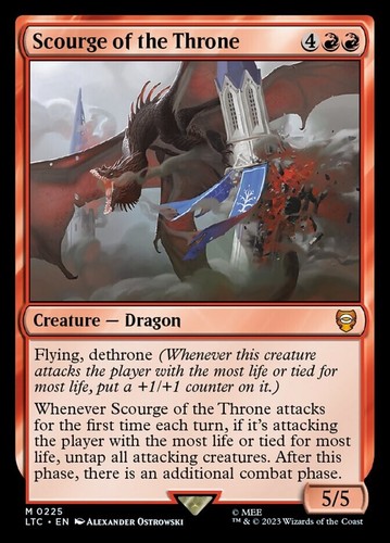 Scourge of the Throne 0225 Non Foil Mythic LOTR Commander MTG Near Mint