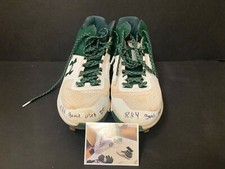Robert Puason Oakland A's Signed Auto 2021 Game Used Cleats Green White
