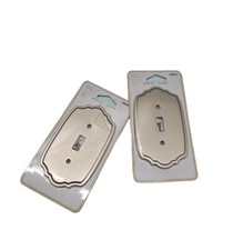 Pair Ig 2x Allen  Roth Single Toggle Wall Plate Brushed Nickel Light Switch