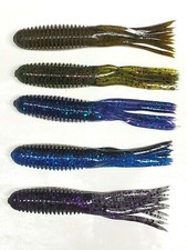 Nimrod's Tackle 3.75" RIBBED TUBE JIGS SALTED & SCENTED 10 Per Pack Made in USA