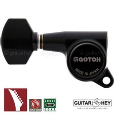 NEW Gotoh SG381-07 R7 Set 7 in line Tuners Keys w/ Screws LEFT HANDED - BLACK