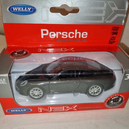 Porsche 911 Carrera S grau 1:43 Welly NEX Modellauto neu ovp Modellauto