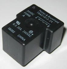 Potter and Brumfield Plastic Case T9A Series Relay - 240 VAC  30A - 24 V DC Coil