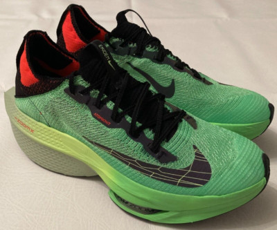 Mens 10.5 Nike Air Zoom Alphafly Next% 2 Ekiden Green Running Shoes DZ4784-304