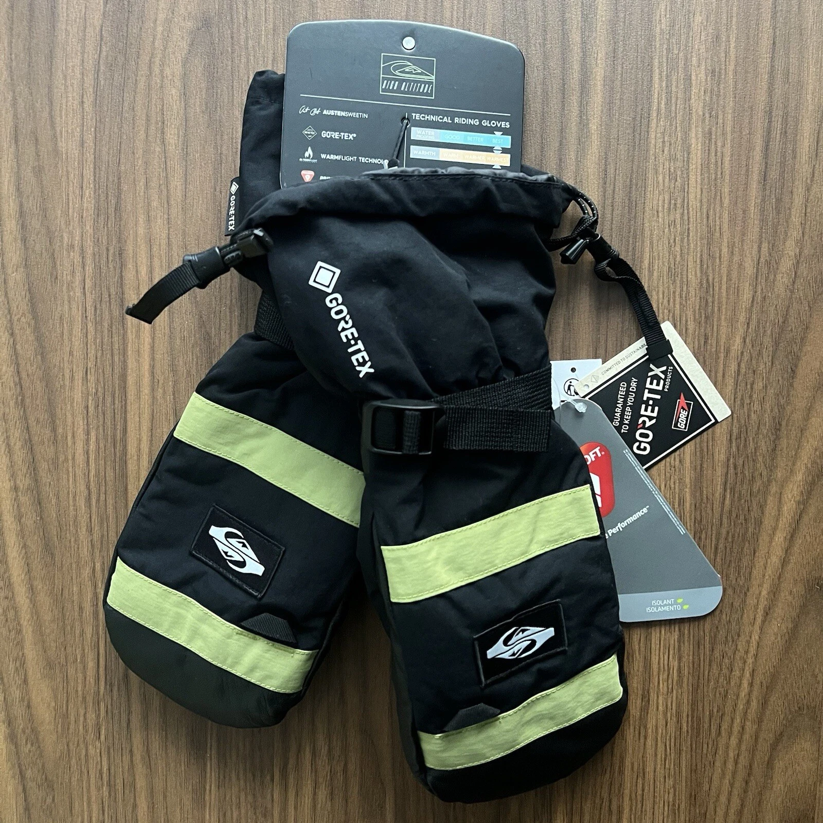 Quiksilver Austen Sweetin Mens L Gore-Tex Technical Riding Snowboard/Ski Mittens