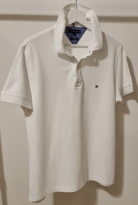 (2) TOMMY HILFIGER Poloshirt weiß Größe XL Premium Pique / Slim Fit