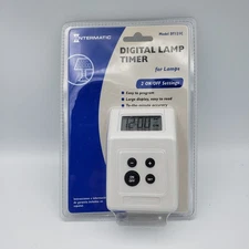 INTERMATIC Indoor Programmable DIGITAL LAMP TIMER 2 On/Off Settings DT121C NIP