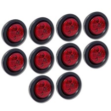 Redamber 2 Round Trailer 9 Led Clearance Side Marker Lights Dot Fmvss 108
