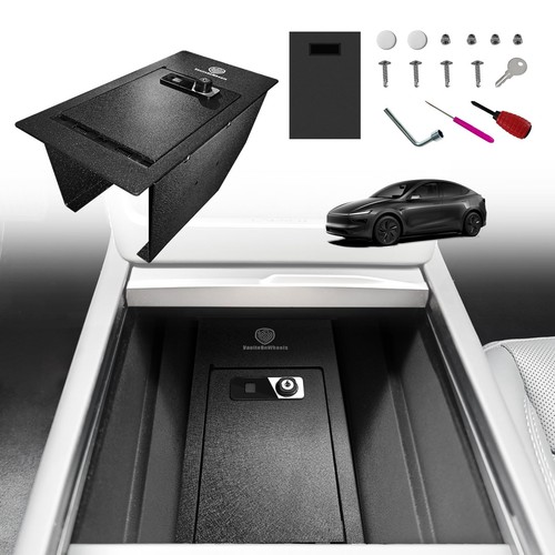 VaultsOnWheels for 2026+ Tesla New Model Y Juniper Center Console Safe Gun Safe
