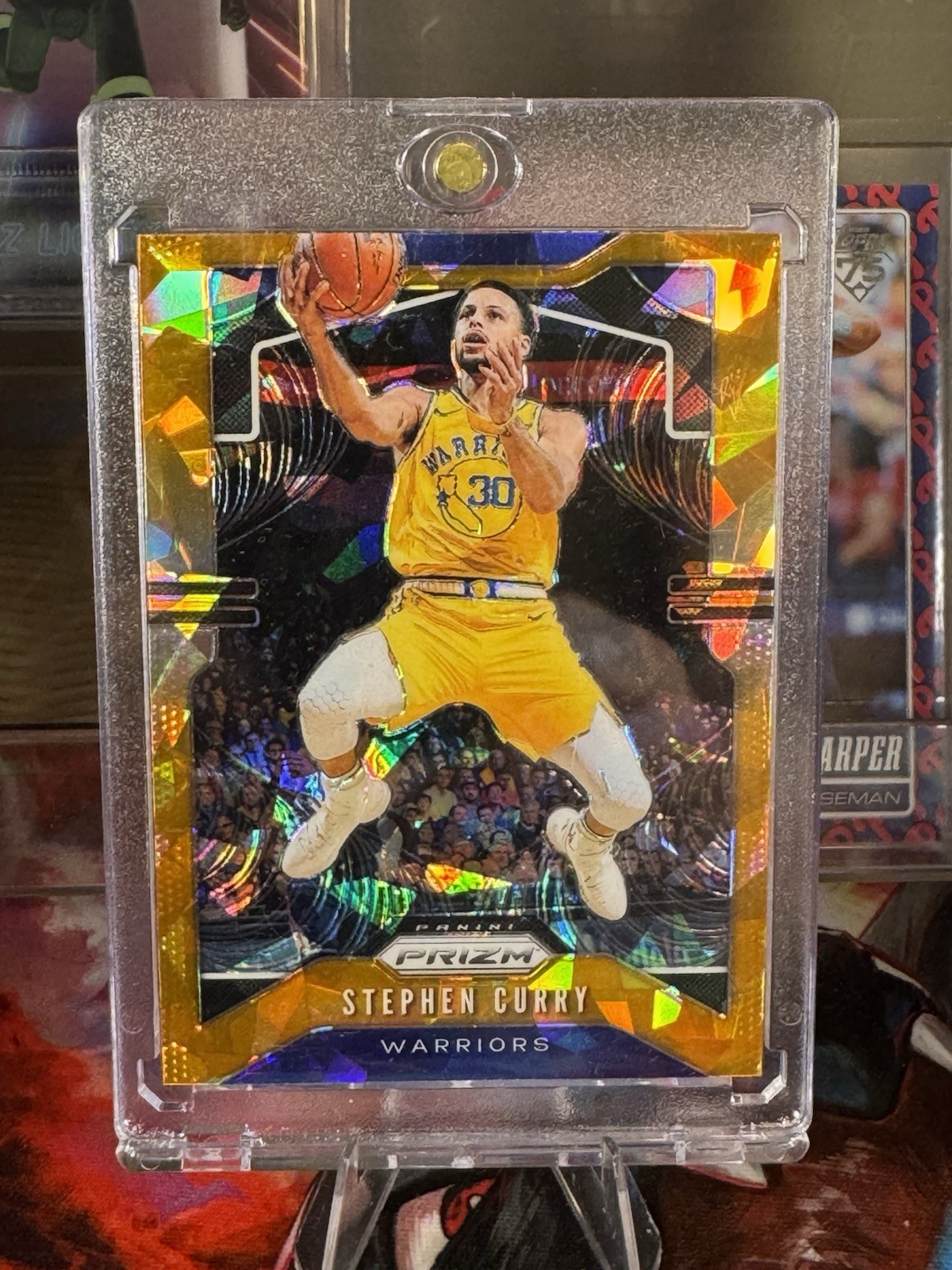 2019-20 Panini Prizm Stephen Curry #98 Orange Ice Prizm SSP Warriors
