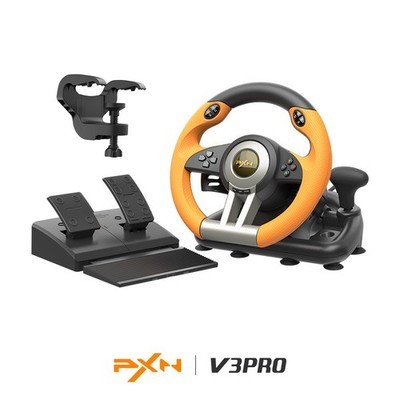 PXN V3 Pro Sim Steering Wheel Gaming Pedals For Xbox one PC PS3 PS4 Black/Orange