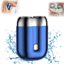Mini Electric Shaver Dual Head, Portable Rechargeable Razor, Waterproof Washable