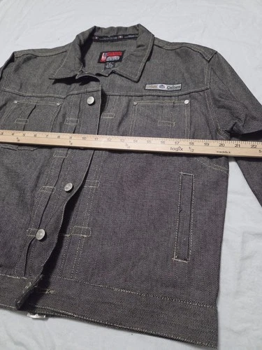 Propain Urban Culture  Mens  Black Denim Front Button Jacket Cotton Longsleeve M image 10