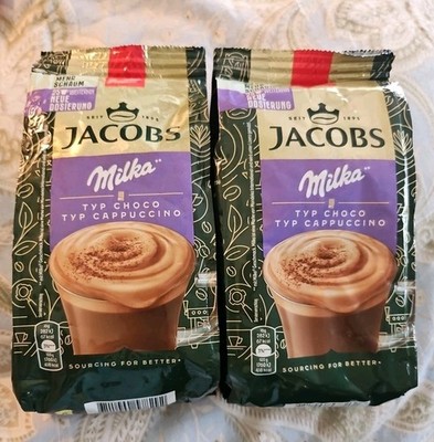 2 Jacobs Milka Alpine Chocolate Cappuccino Instant Coffee 2 x 400g Douwe Egberts