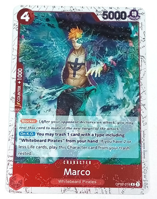 Marco OP02-018 Cosmo Holo Whitebeard Pirates Character One Piece