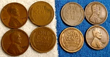 1923S, 1923 - 2 Wheat Cents Avg/Circ-Blue Book Fil-A-Spot - *SEE DESC* Lot 55