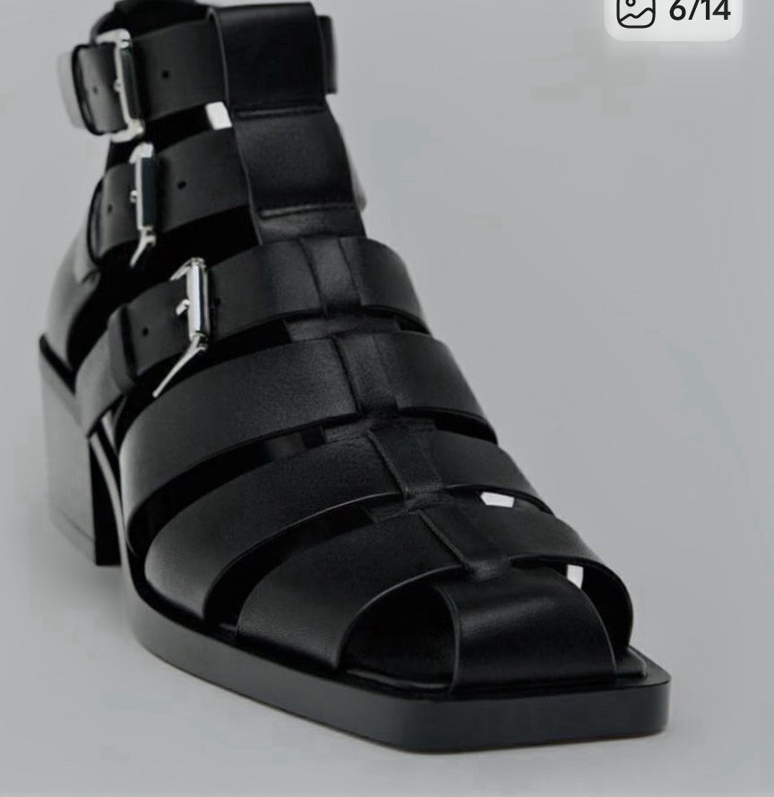 Men Zara Cage Buckle Up Sandals/Shoes Leather Black size (43 EUR) (10 USA) Zara | Shoes | Men Zara Cage Buckle Up Sandalsshoes Leather  main image 3
