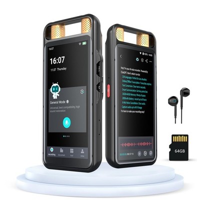 AI Voice Recorder with Playback & Full Touchscreen, Digital Recorder Transcri...