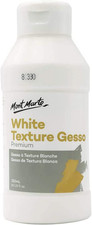 Premium White Texture Gesso for Acrylic Paint, Oil Paint, Color Pencils, Pastels