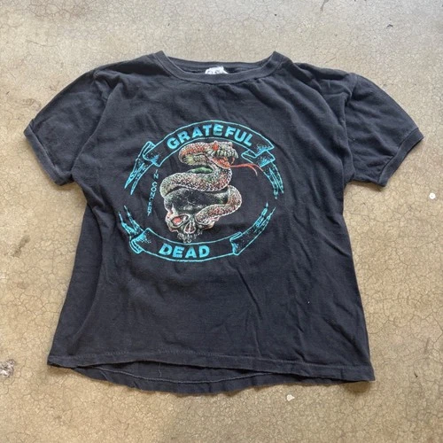70s Grateful Dead In Concert Rock Snake Skull T Shirt Size S 1970s vintage concert t-shirt, vintage, size S, single stitch, B+ condition