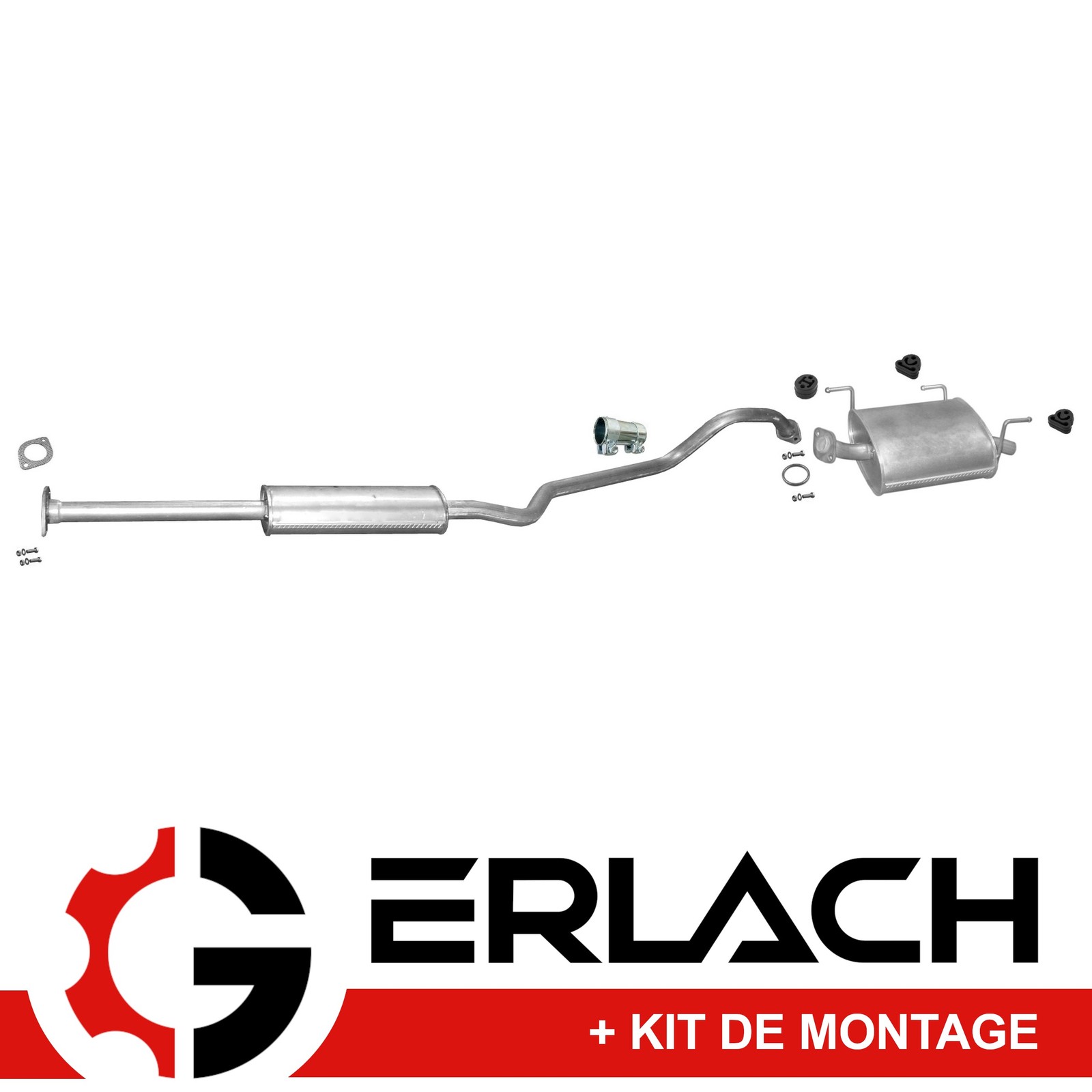 Silencieux d'échappement premium pour Nissan Almera II N16 1.5 et 1.8 acier aluminé