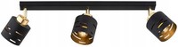 Deckenstrahler Schwarz Gold Metall E27 Schwenkbar L:60 Cm Deckenspot Wohnzimmer