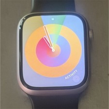 Apple Watch Series 9 41mm Pink Aluminum Case Black Silicone 45 mm