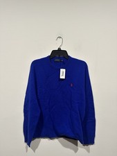 Polo Ralph Lauren 100 Lambswool Crew Neck Pullover Sweater Blue - Large NWT