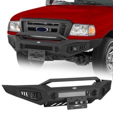 Front Bumper W Skid Plate For 1998-2011 Ford Ranger Texture Powder Coated Steel