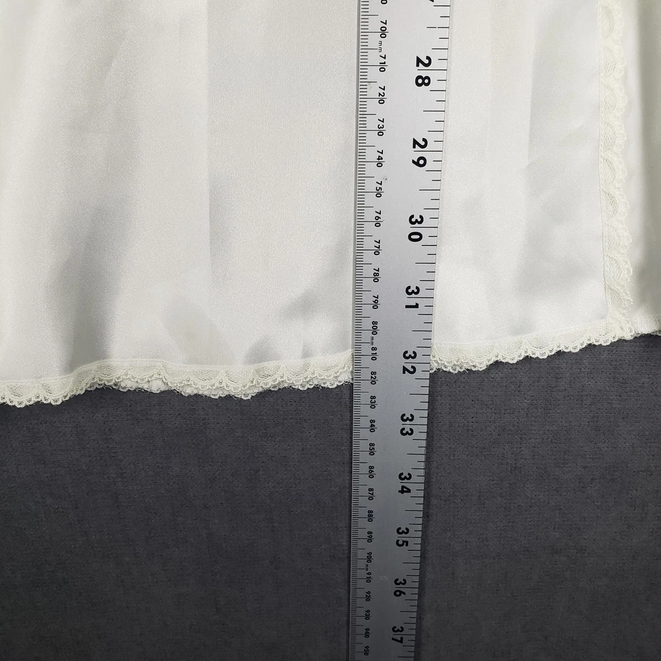 Vestido Victoria Secret para mujer talla mediana satinado mini cuentas bordado marfil Foto 4 de 4