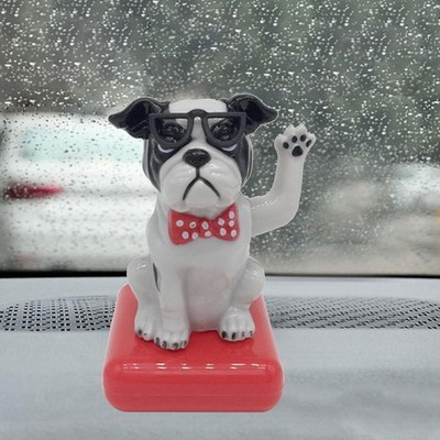 Auto Armaturenbrett Ornament Lucky Dog Solar Power Spielzeug Wackelkopf