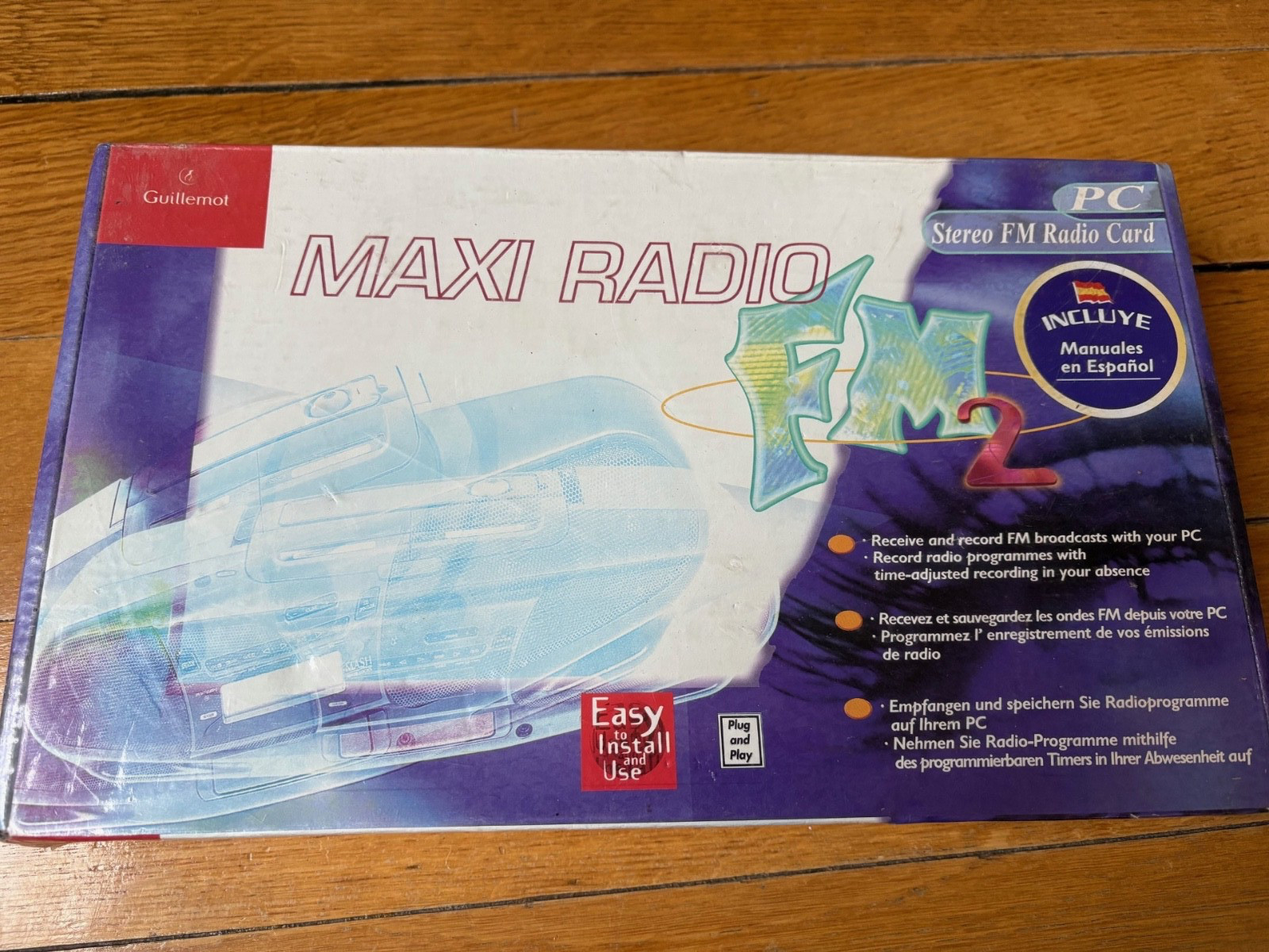 Tuner FM stereo integre sur carte son Guillemot Maxi Radio ISA neuve sous blister retro PC