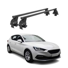 Menabo Dachträger Grundtäger für Seat Leon 2020-2026 50kg Stahl Schwarz 2 tlg