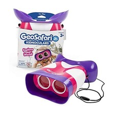 GeoSafari Pink Binoculars For Toddlers  Kids, Toy Multi-color Jr. Kidnoculars