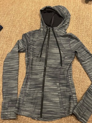 Lululemon Hooded Define Jacket - Nulu Heathered Black White - Women's Size 4