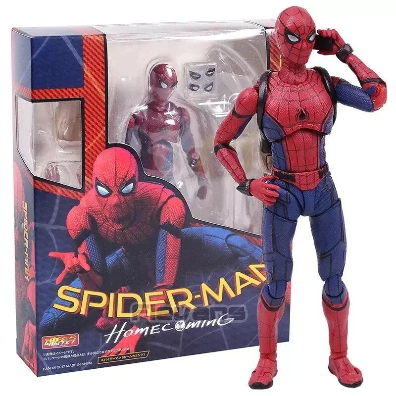Figurine Spider-Man Marvel Comics Statuette de Collection Homecoming Rouge et Bleu