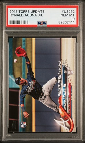 2018 Topps Update #US252 Ronald Acuna Jr. Rookie RC PSA 10
