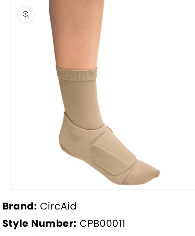 CircAid Power Added Ankle Compression Band - Standard - Beige - CPB00011