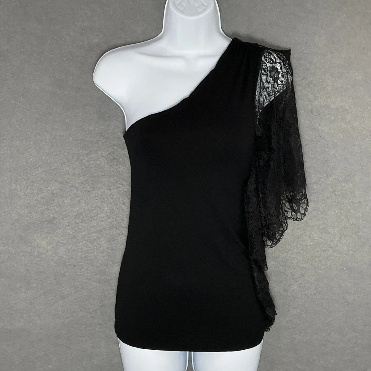 Top Bebe En Dentelle à Manches Courtes - Taille M Junior - Occasion Très Bon état (manque Quelques Perles)