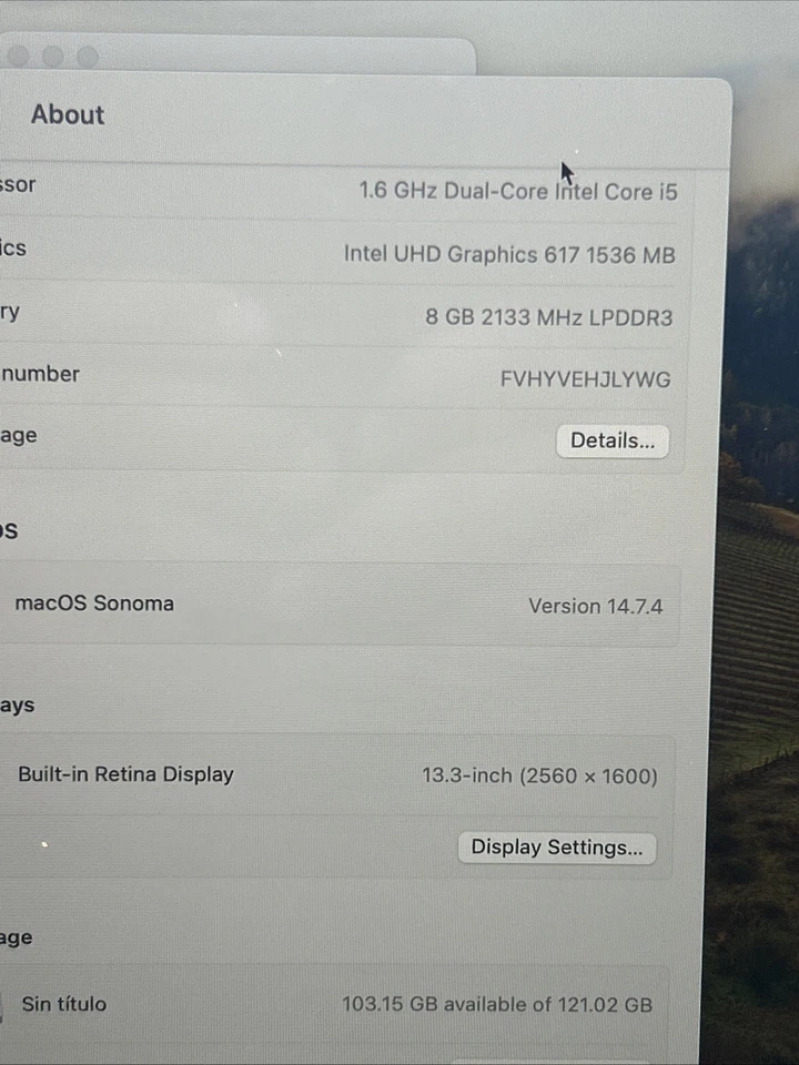 Apple MacBook Air 2019 13” i5 8GB 128GB SSD – Good Condition! - Image 4 of 4
