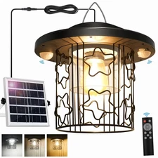 Solar Shed Light Indoor Gazebo Lights Outdoor, 2 Motion Sensor Solar Lamps fo...