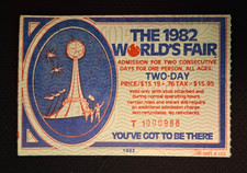 Vintage 1982 World's Fair Two-Day Admission Ticket