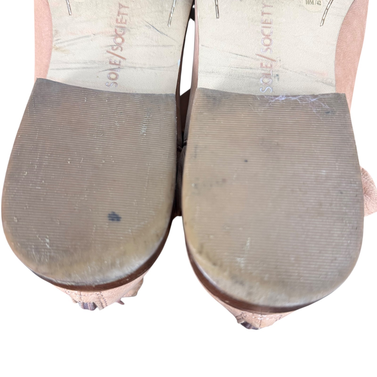 Sole Society Brinya Suede Ruffle Ankle Boots Booties Slip On Shoes Blush sz 10