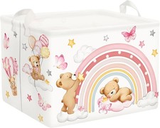 Rainbow Baby Laundry Hamper Cloud Kid Storage Basket Women Girl  Toy Box