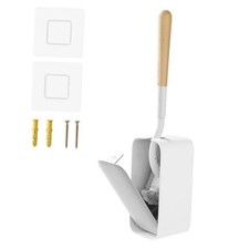 Toilet Brush and Holder, Wooden Toilet Bowl Brush for Dead Corner Cleaning