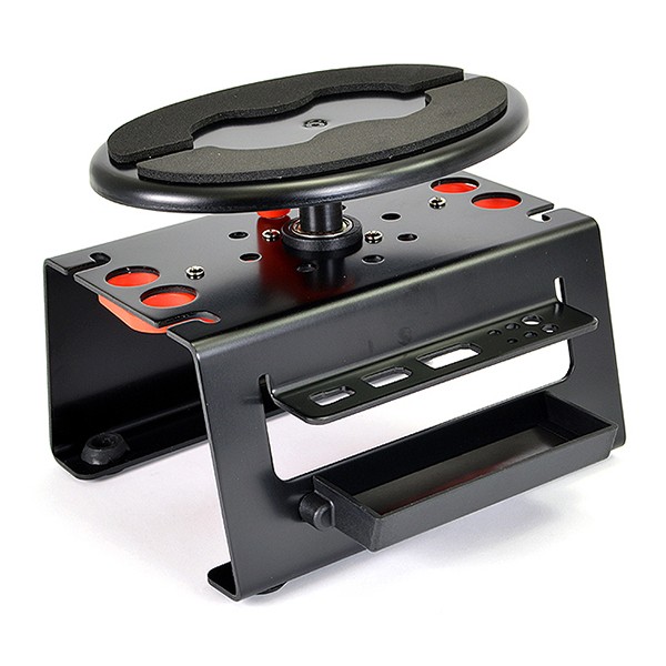 Fastrax Deluxe Aluminium Rotating 1/10 1/8 RC Car Maintenance Stand - Black