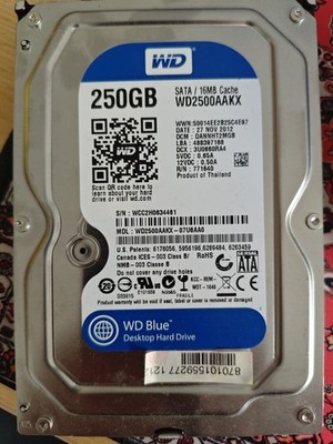 WD Blue 250GB SATA 3.5'' Festplatte   WD2500AAKX   SMART Gut   6405h