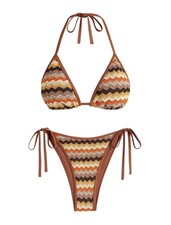 ZAFUL Two Piece Bikini Swimsuit Women  s US Size L Cheeky Side Tie Padded NWT