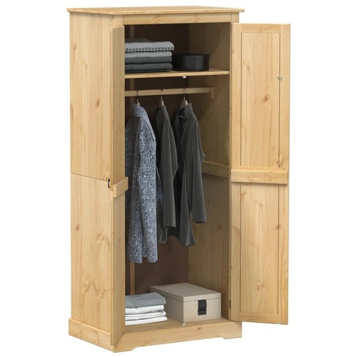 Armario Corona madera maciza de pino 76x50x170 cm armario ropero vidaXL - Imagen 1 de 10